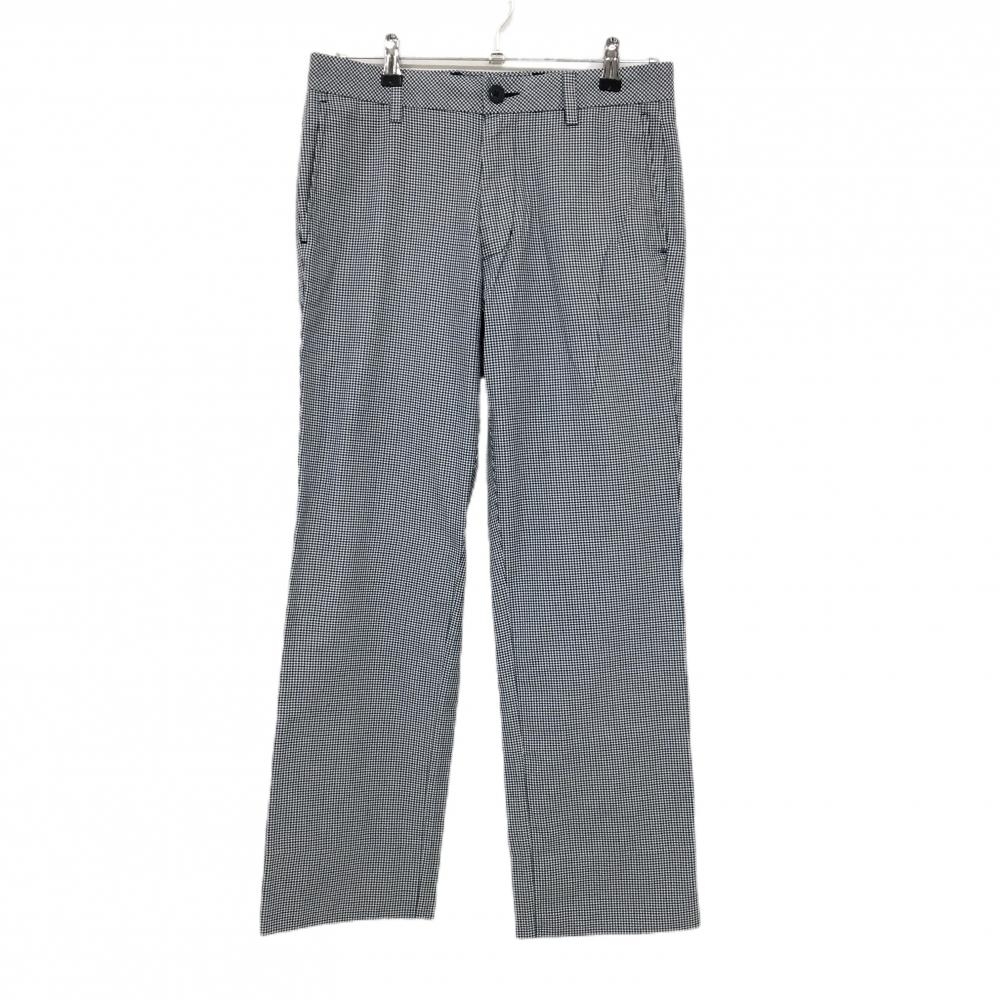 アシュワース パンツ 白×ネイビー 千鳥柄 バックロゴ メンズ 79 ゴルフウェア ASHWORTH