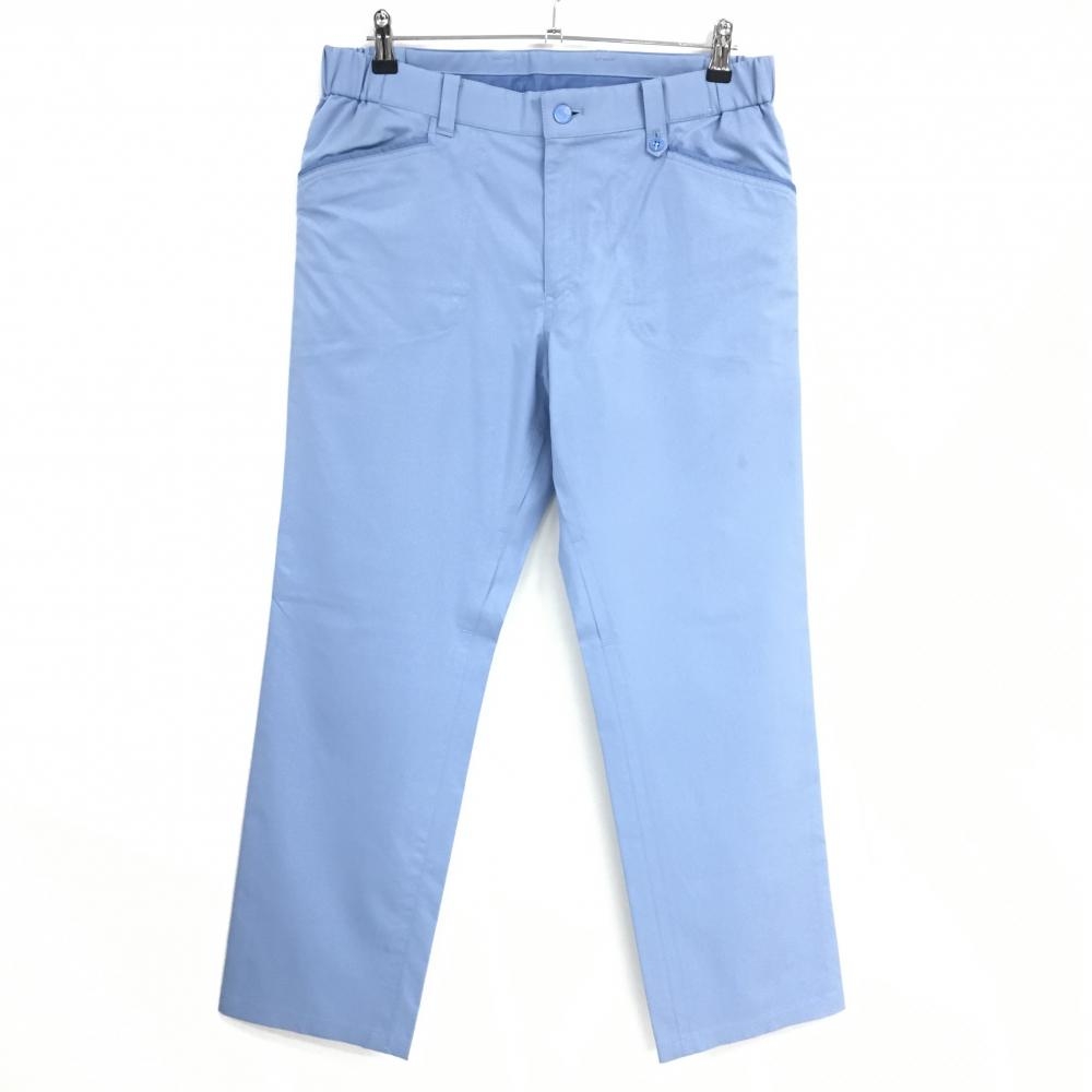 【美品】アダバット パンツ ライトブルー ポケット口メッシュ ウエストサイドゴム メンズ 50(XL) ゴルフウェア adabat