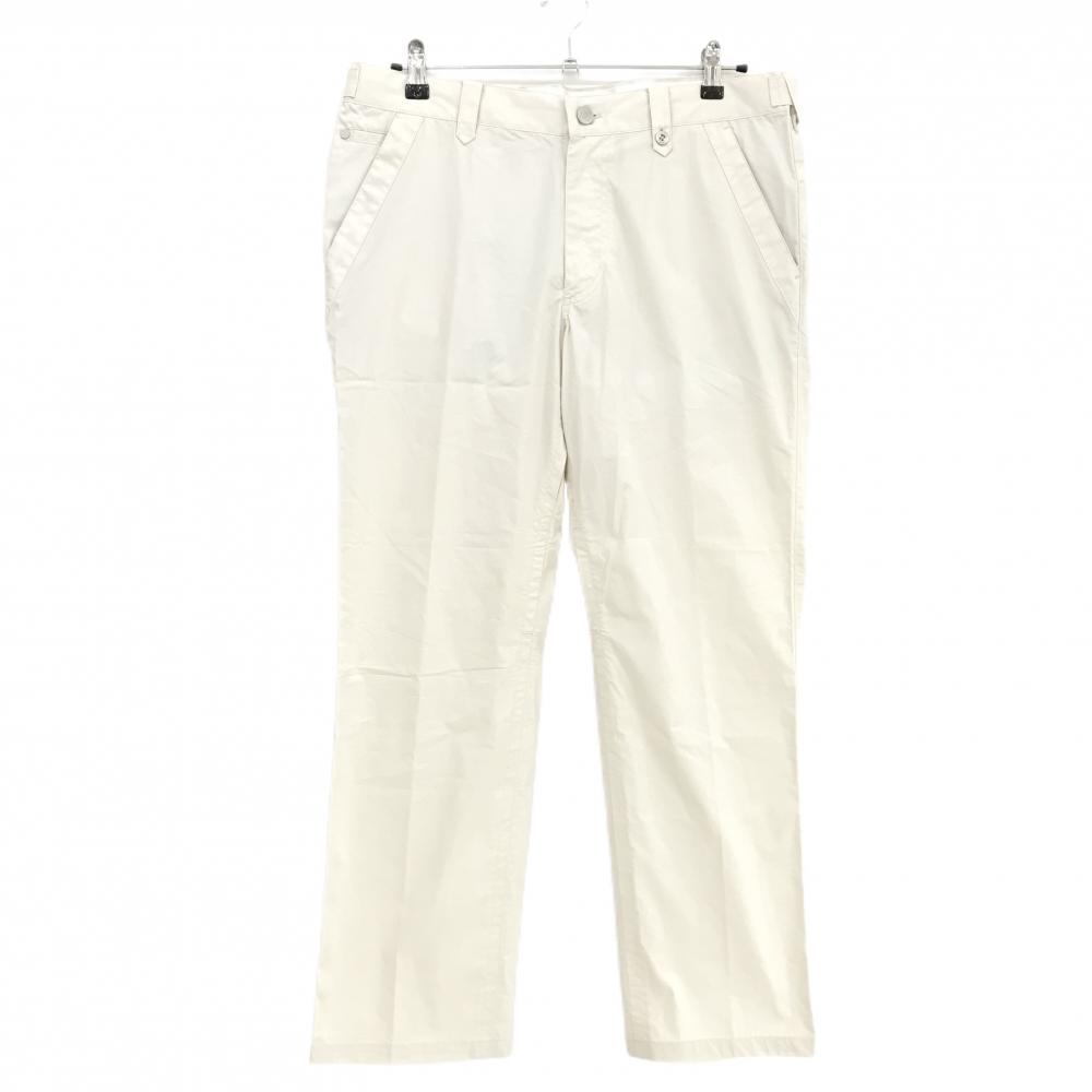 【新品】アダバット パンツ ベージュ ウエスト調節可 ロゴ刺しゅう メンズ 50(XL) ゴルフウェア adabat