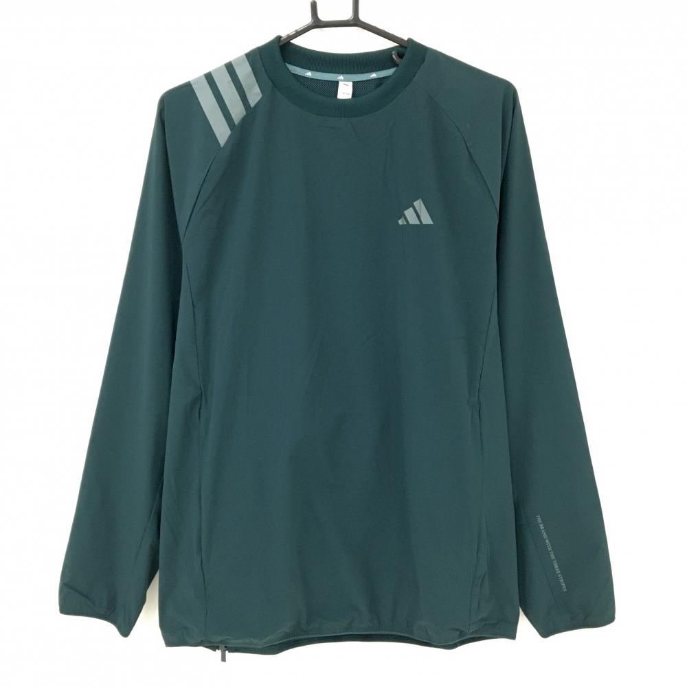 【新品】アディダス スニード グリーン 肩3ライン 裏地メッシュ メンズ M ゴルフウェア 2025年モデル adidas