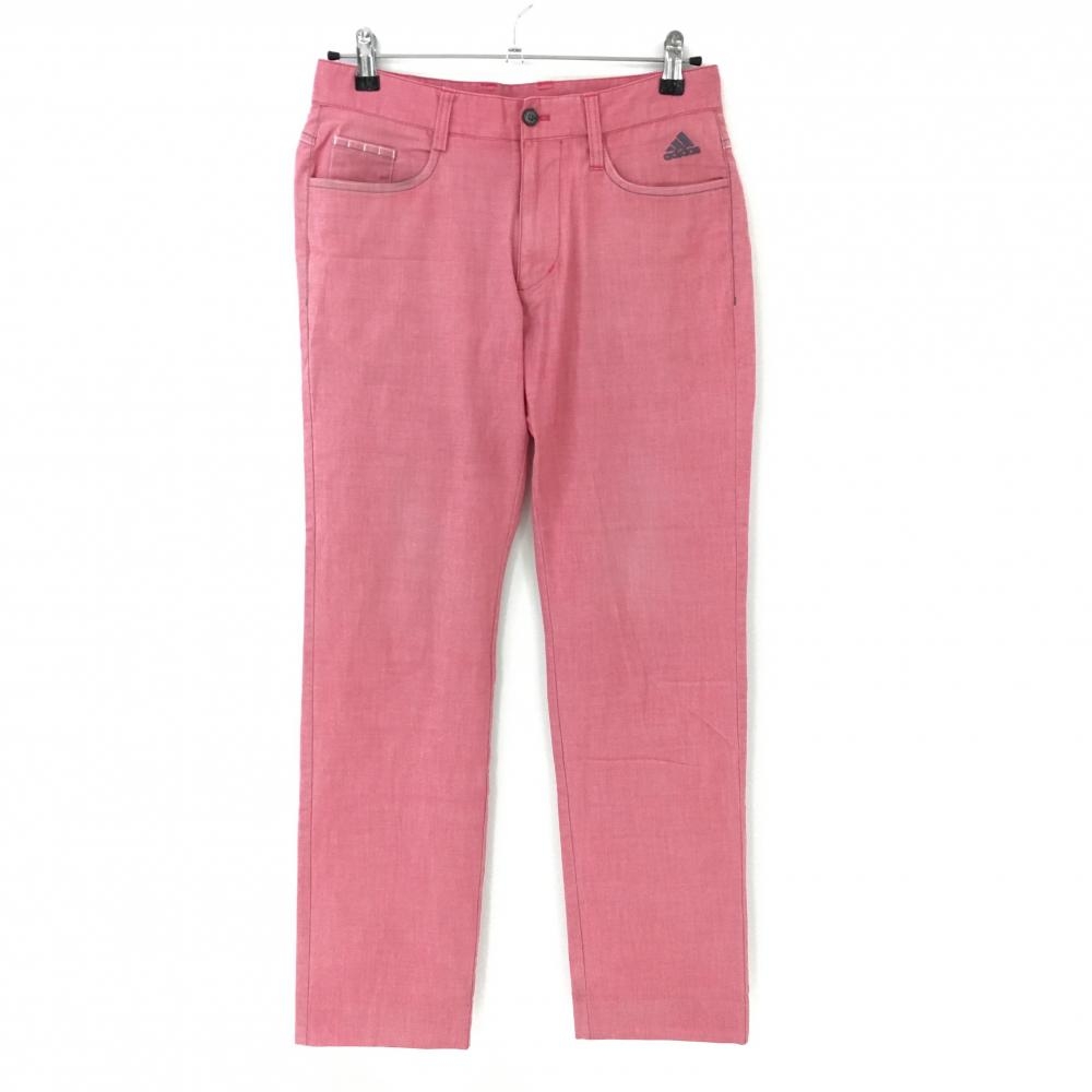 アディダス パンツ ピンク×グレー ステッチ ストレッチ  メンズ 79 ゴルフウェア adidas