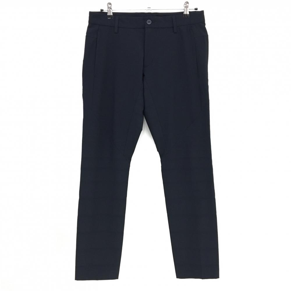 【超美品】アディダス パンツ 黒 ボーダー地模様 ストレッチ  メンズ L ゴルフウェア adidas