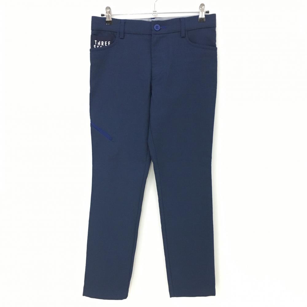 【超美品】アディダス パンツ ネイビー×黒 チェック 総柄  メンズ J/79 ゴルフウェア adidas