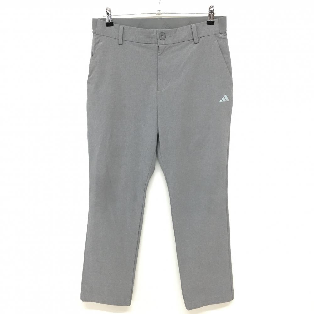 【美品】アディダス パンツ グレー ベルト部一部ゴム ストレッチ メンズ 88 ゴルフウェア adidas
