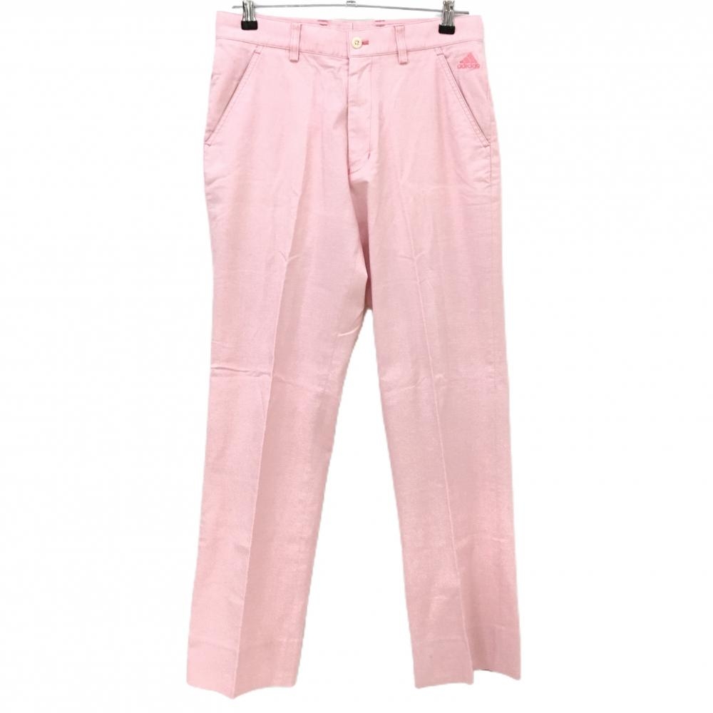 アディダス パンツ ピンク×白 シャンブレー ストレッチ メンズ 79 ゴルフウェア adidas