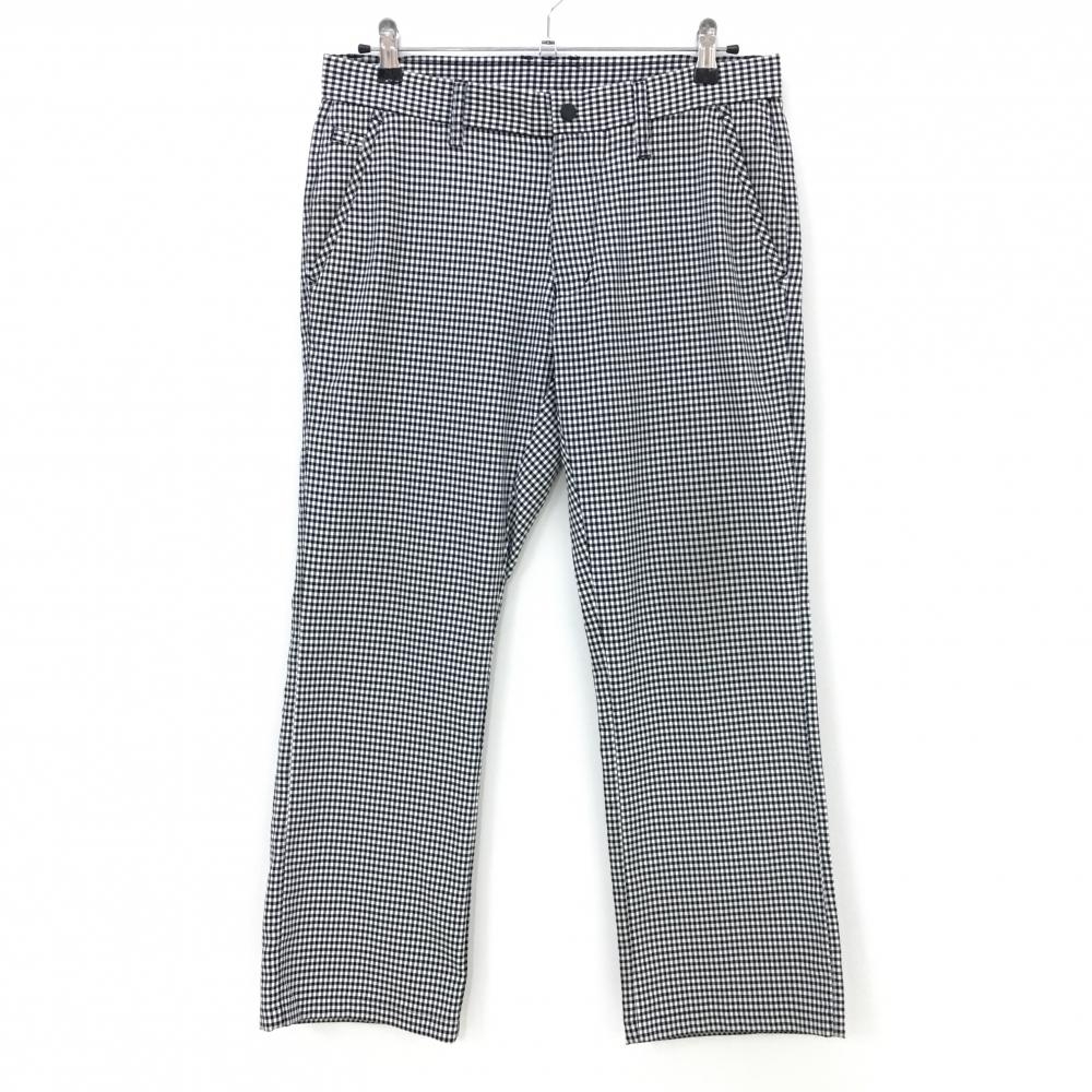 アディダス パンツ 黒×白 チェック  メンズ 82 ゴルフウェア adidas