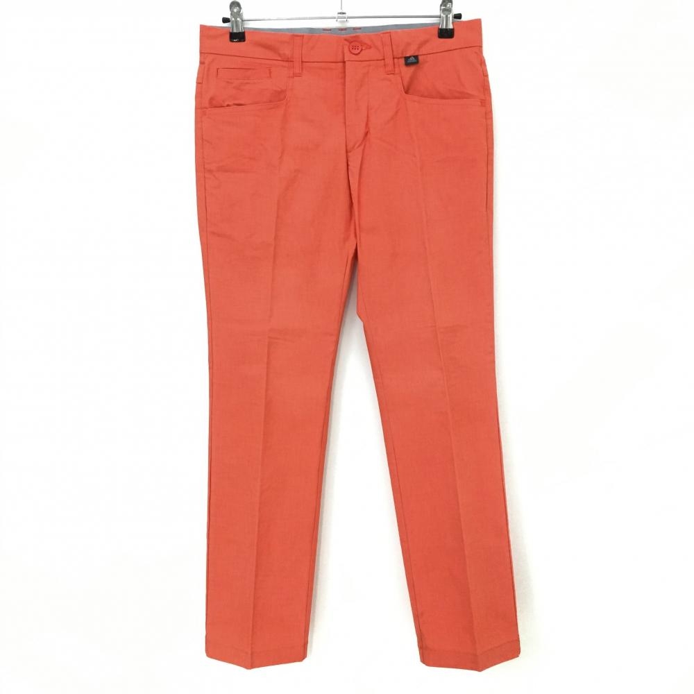 アディダス パンツ オレンジ 織生地 後ポケットワッペン メンズ M ゴルフウェア adidas