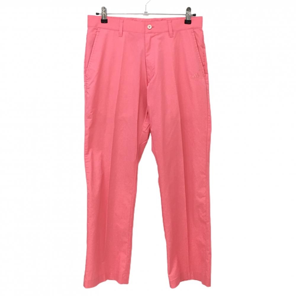 【美品】アディダス パンツ ピンク系 ストレッチ ロゴ  メンズ 82 ゴルフウェア adidas