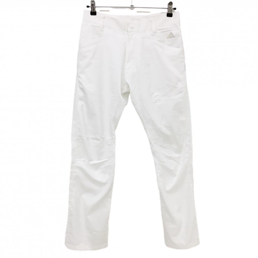 アディダス パンツ 白 立体ロゴ メンズ 76 ゴルフウェア adidas