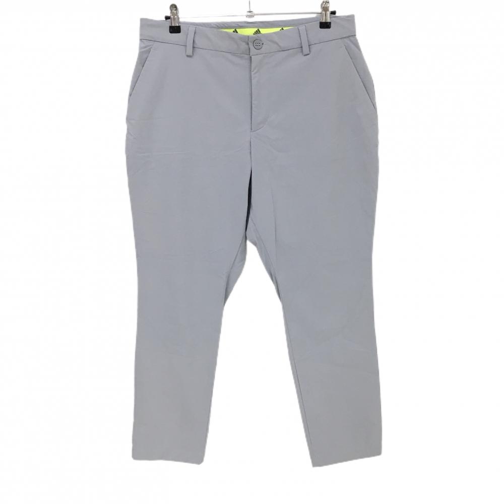 【美品】アディダス パンツ ライトグレー ロゴ ストレッチ  メンズ 88 ゴルフウェア adidas