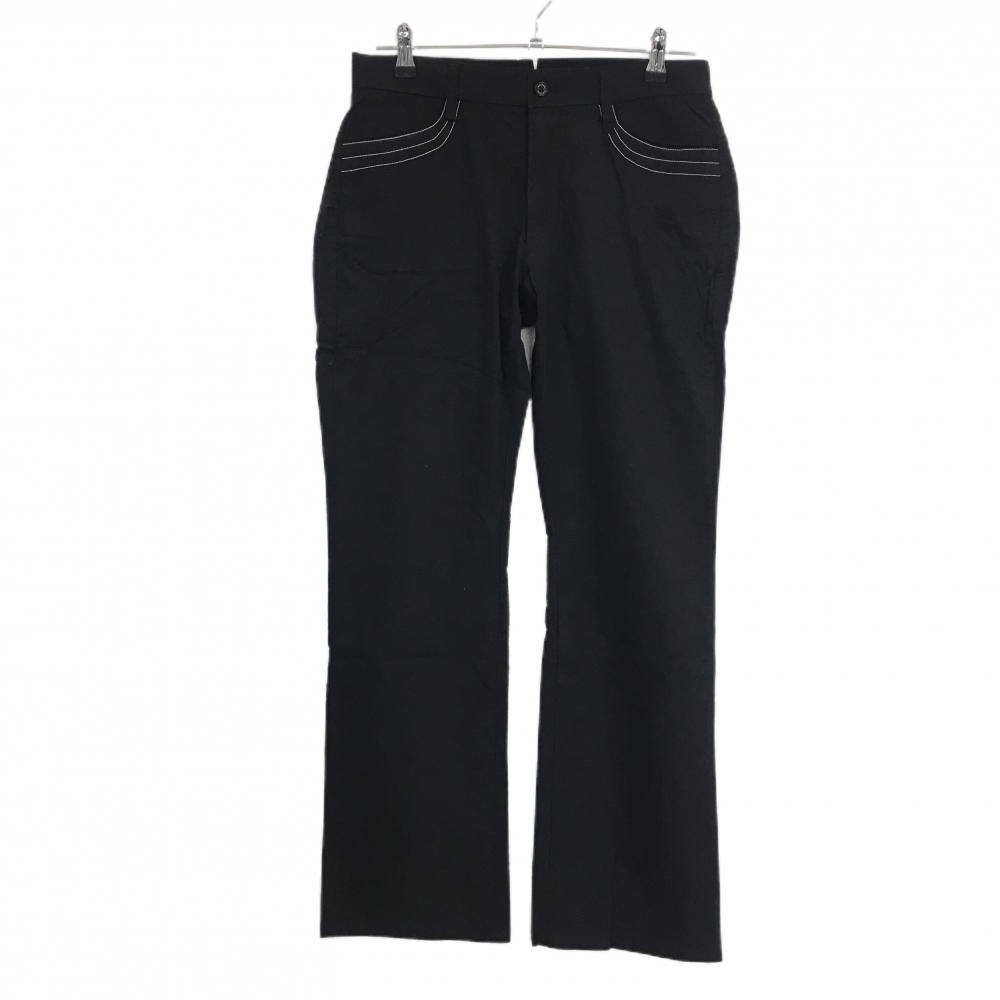 【美品】アディダス パンツ 黒 ポケットステッチ ロゴ刺しゅう ストレッチ メンズ 76 ゴルフウェア adidas