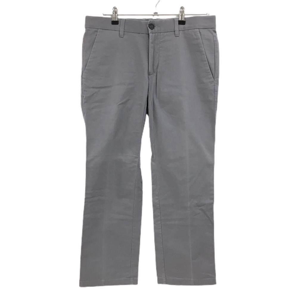 アディダス パンツ グレー系 後ろロゴ 色褪せ、裾汚れ メンズ L ゴルフウェア adidas