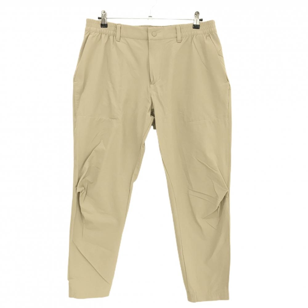 【美品】アディダス ジョガーパンツ ライトブラウン ウエスト一部ゴム ワッペン  メンズ 92 ゴルフウェア adidas