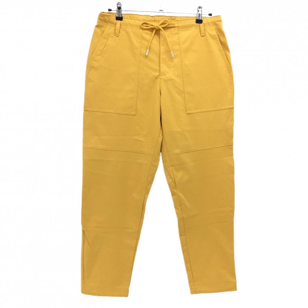 【超美品】アディダス パンツ オレンジイエロー系 後ろウエストゴム＆調節紐 ADICROSS メンズ M ゴルフウェア adidas
