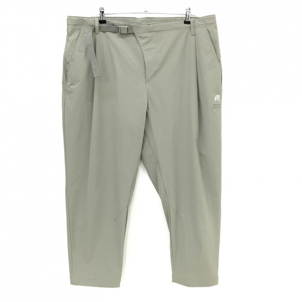 【超美品】アディダス パンツ カーキ ベルト付 シャカシャカ ストレッチ ADICROSS メンズ 2XL ゴルフウェア 大きいサイズ adidas