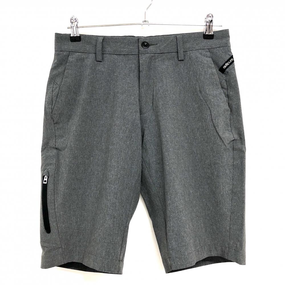 【超美品】アディダス ハーフパンツ グレー ストレッチ adipure  メンズ M ゴルフウェア adidas