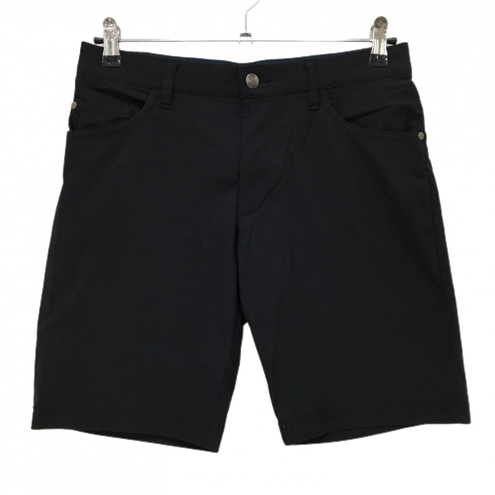 【美品】アディダス ハーフパンツ 黒 シンプル ストレッチ  メンズ 76 ゴルフウェア adidas