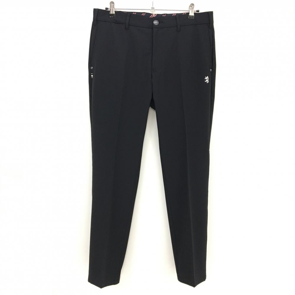 【超美品】アドミラル パンツ 黒 シンプル ロゴ刺しゅう ストレッチ  メンズ XL ゴルフウェア Admiral