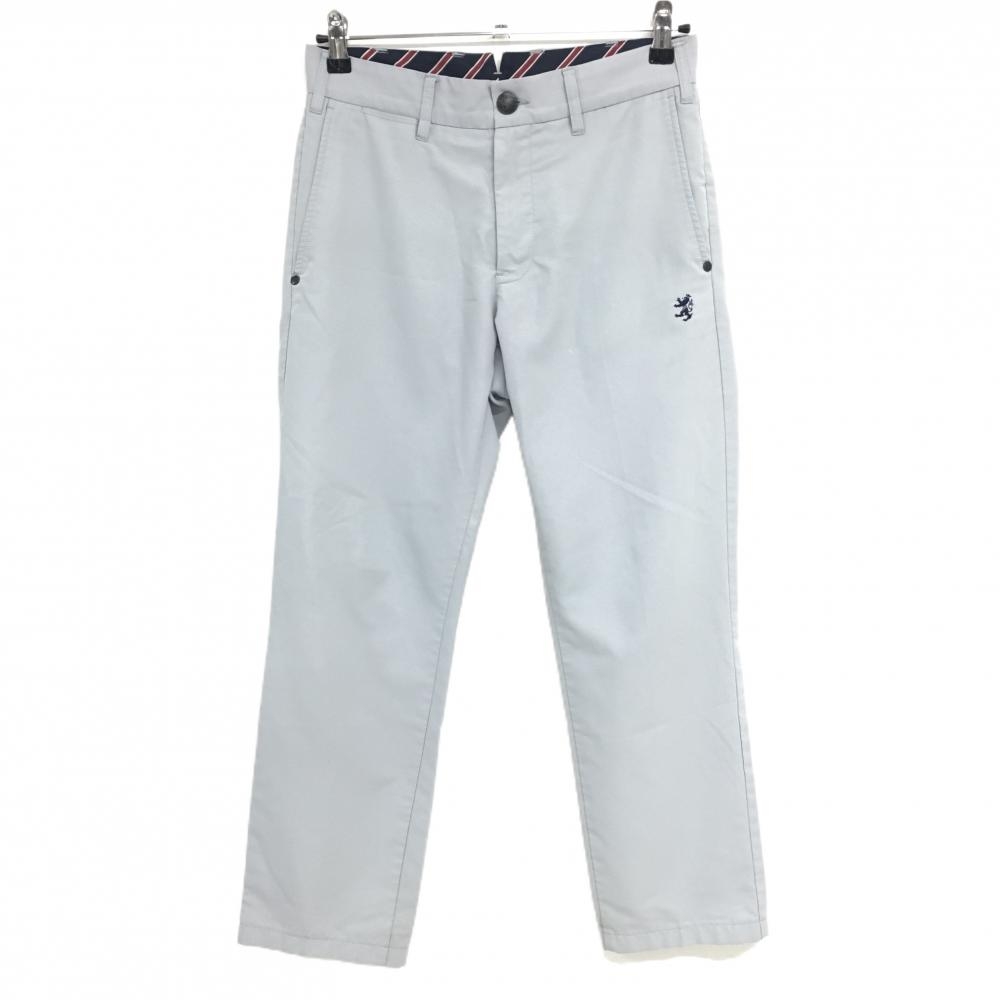【美品】アドミラル パンツ ライトグレー 薄手 ウエスト裏斜めストライプ  メンズ S ゴルフウェア Admiral