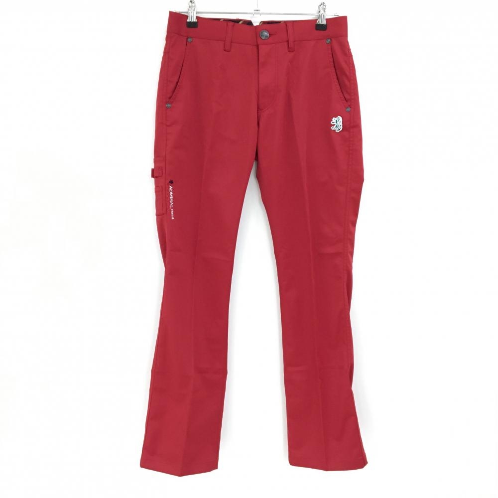 アドミラル パンツ レッド ティー装着可 ストレッチ メンズ S ゴルフウェア Admiral