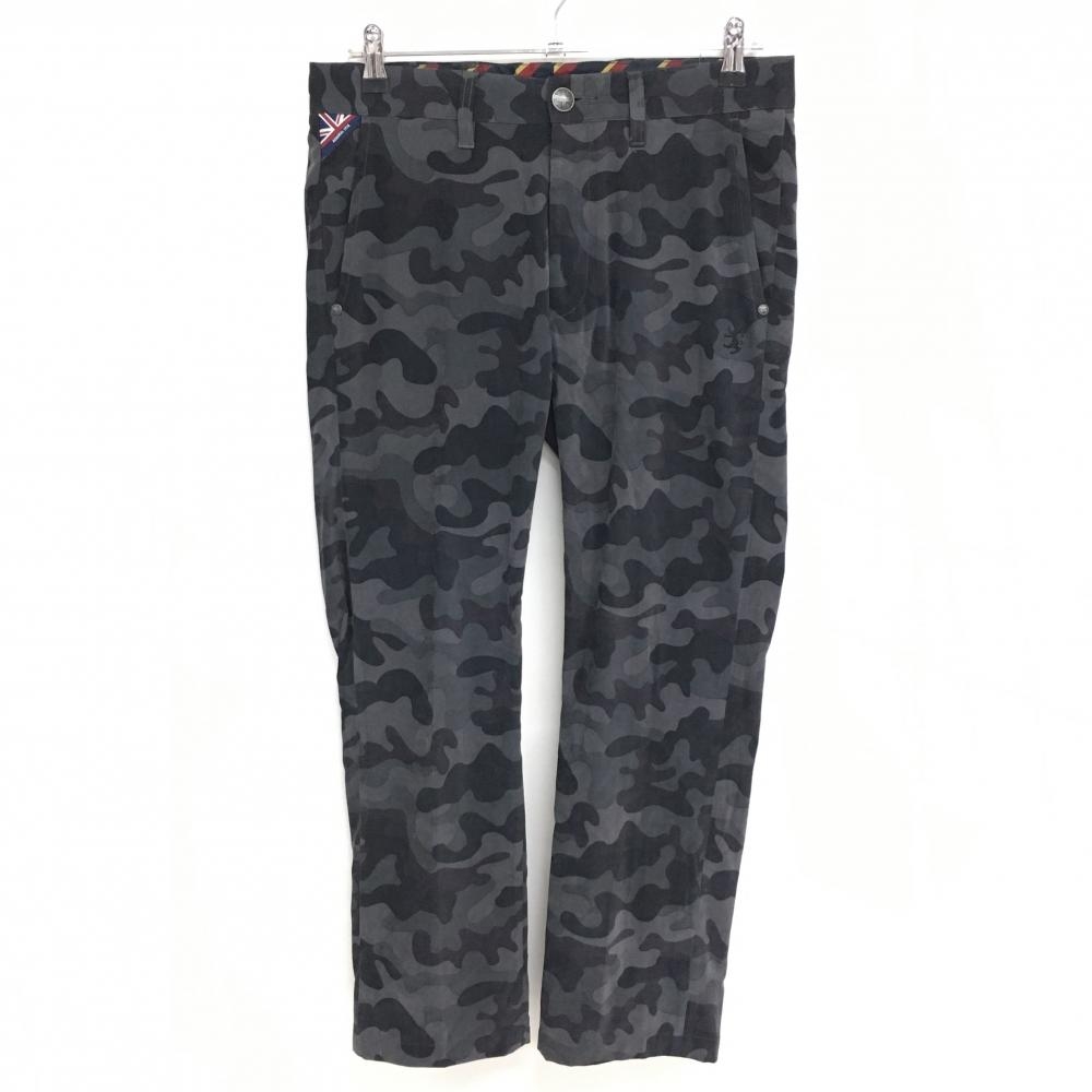 【美品】アドミラル パンツ グレー×黒 迷彩 カモフラ メンズ M ゴルフウェア Admiral
