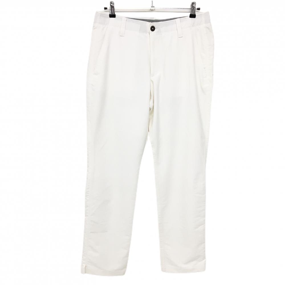 アンダーアーマー パンツ 白 ロゴ刺しゅう  メンズ 34/36 ゴルフウェア UNDER ARMOUR