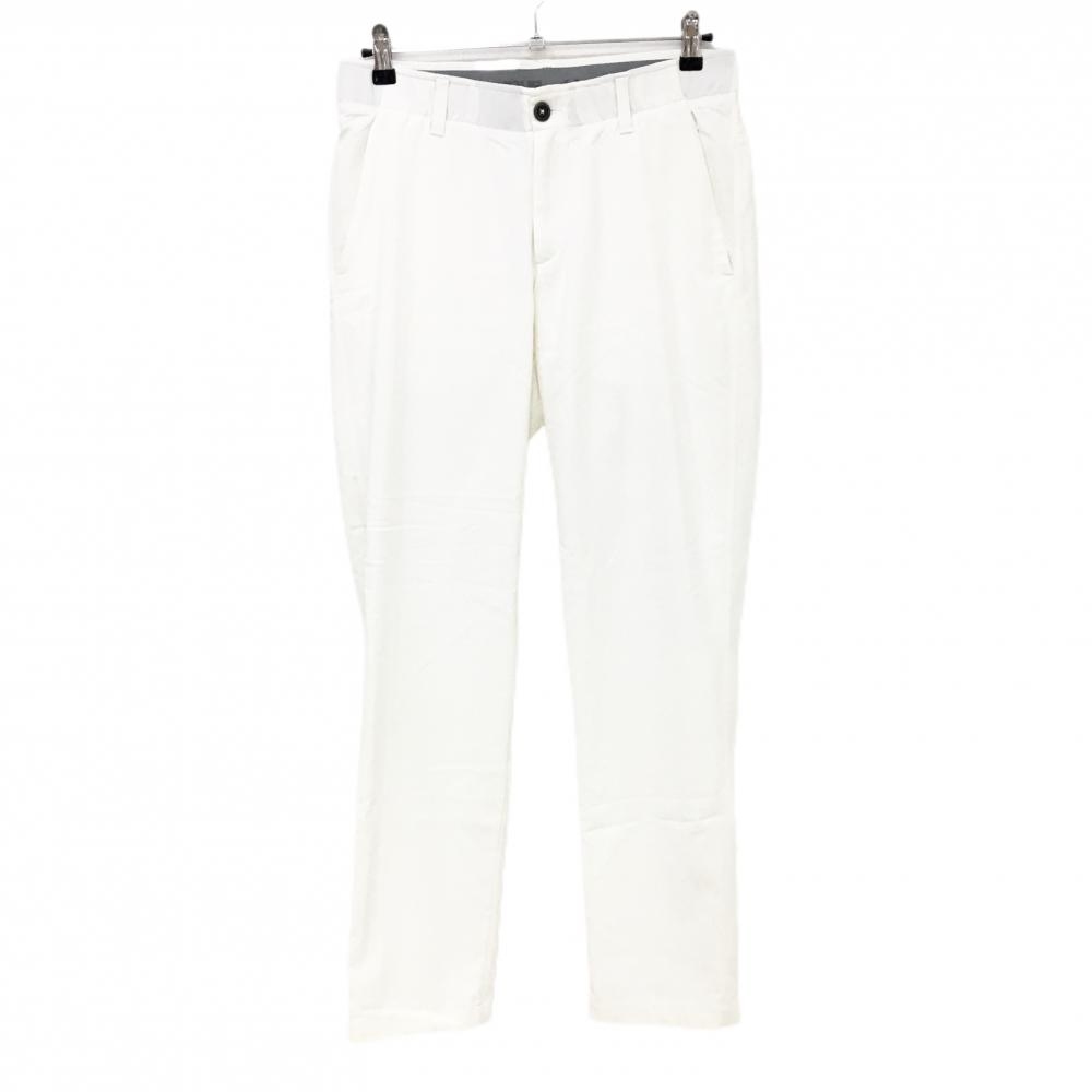 【美品】アンダーアーマー パンツ 白 シンプル  メンズ 32/36 ゴルフウェア UNDER ARMOUR