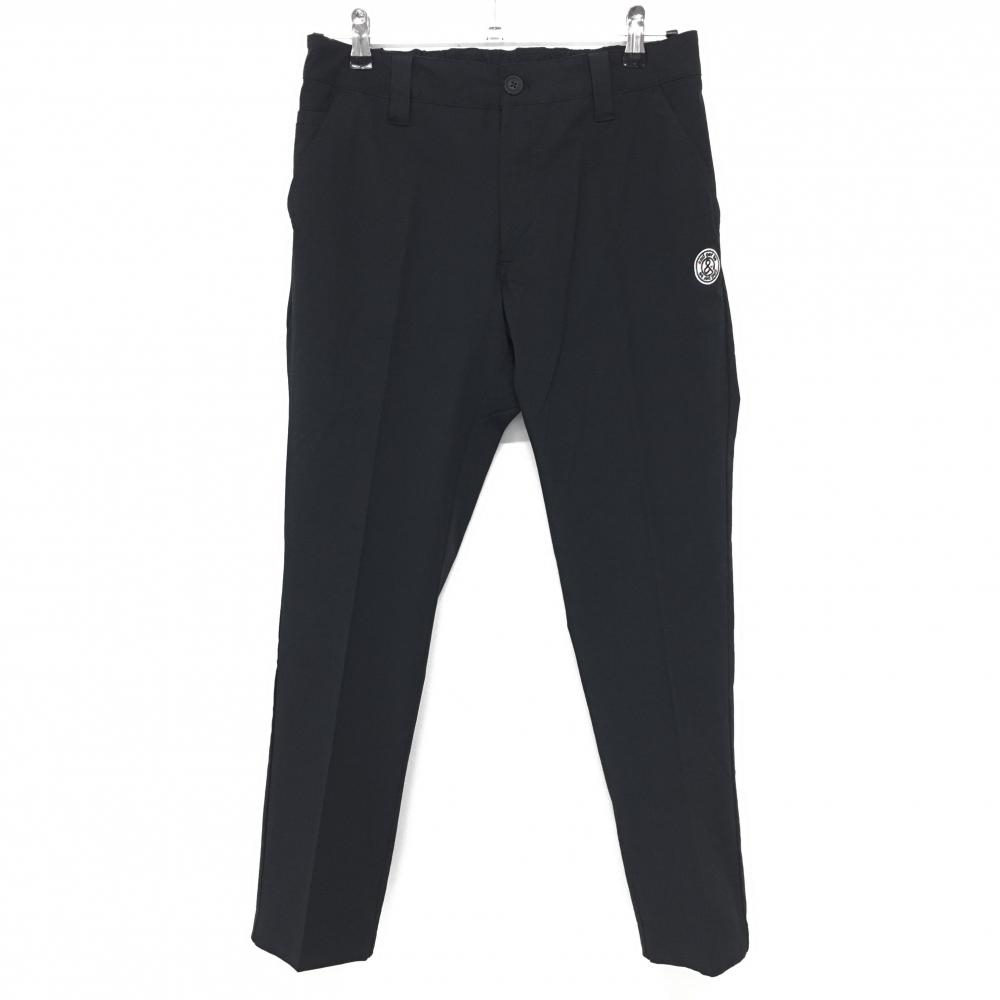 【超美品】アンパスィ パンツ 黒 後ポケットロゴ白 ストレッチ メンズ L ゴルフウェア and per se