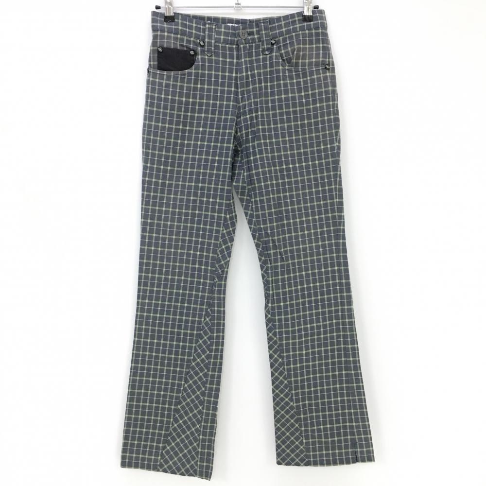 オークリー パンツ モスグリーン×白 チェック柄 総柄 メンズ 30 ゴルフウェア Oakley