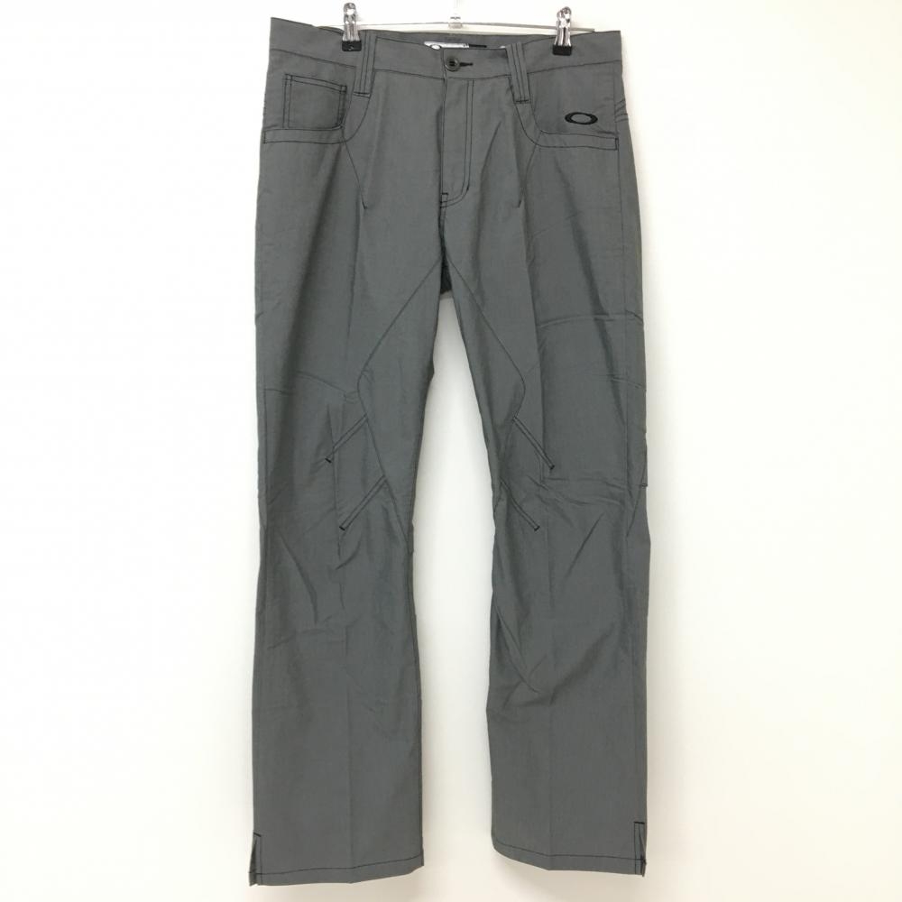 【新品】オークリー パンツ グレー ヘリンボーン織生地 REGULAR FIT REGULAR RISE メンズ 34 ゴルフウェア Oakley