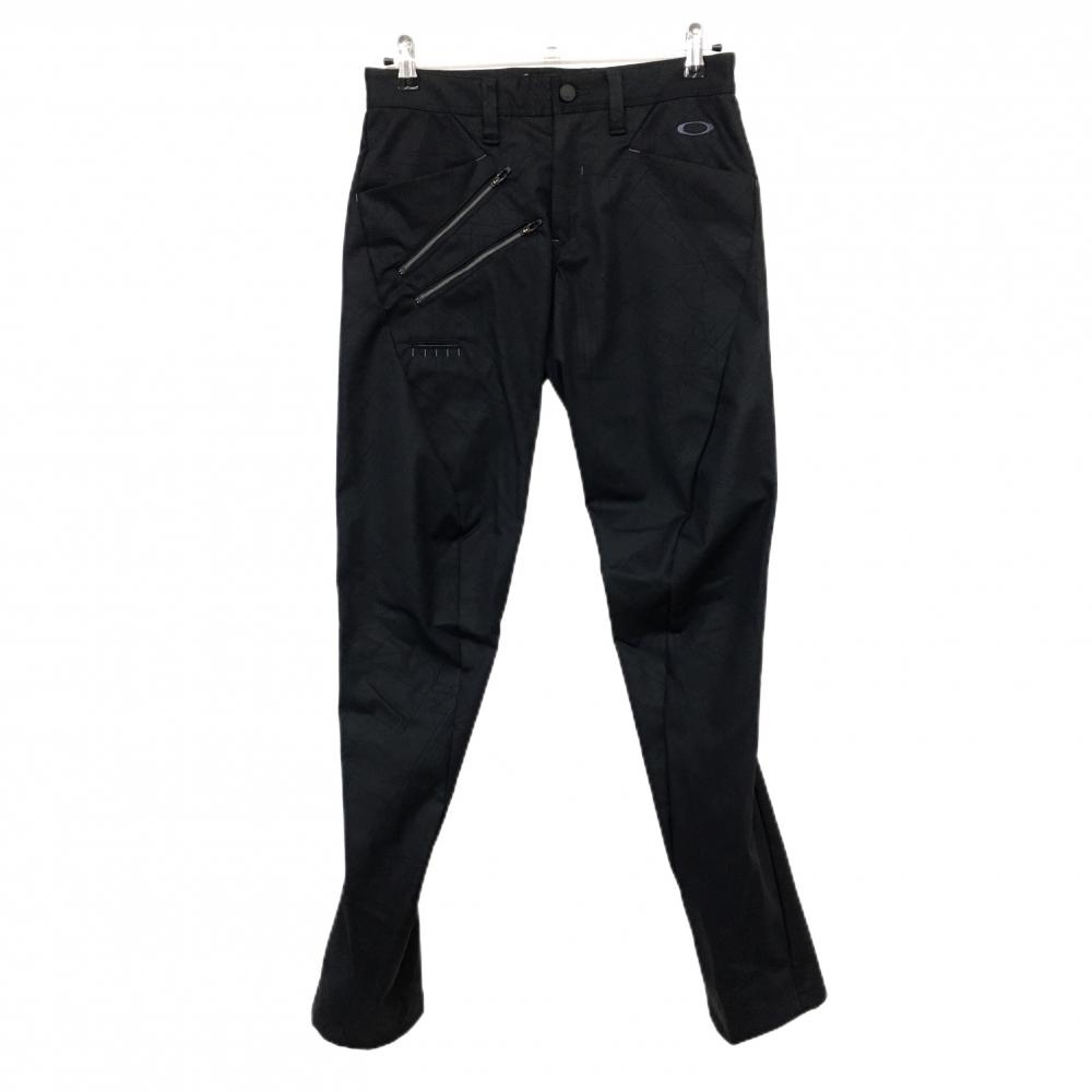 【超美品】オークリー パンツ 黒総柄 HYDROLIX ティー装着可 メンズ 30 ゴルフウェア 2022年モデル Oakley