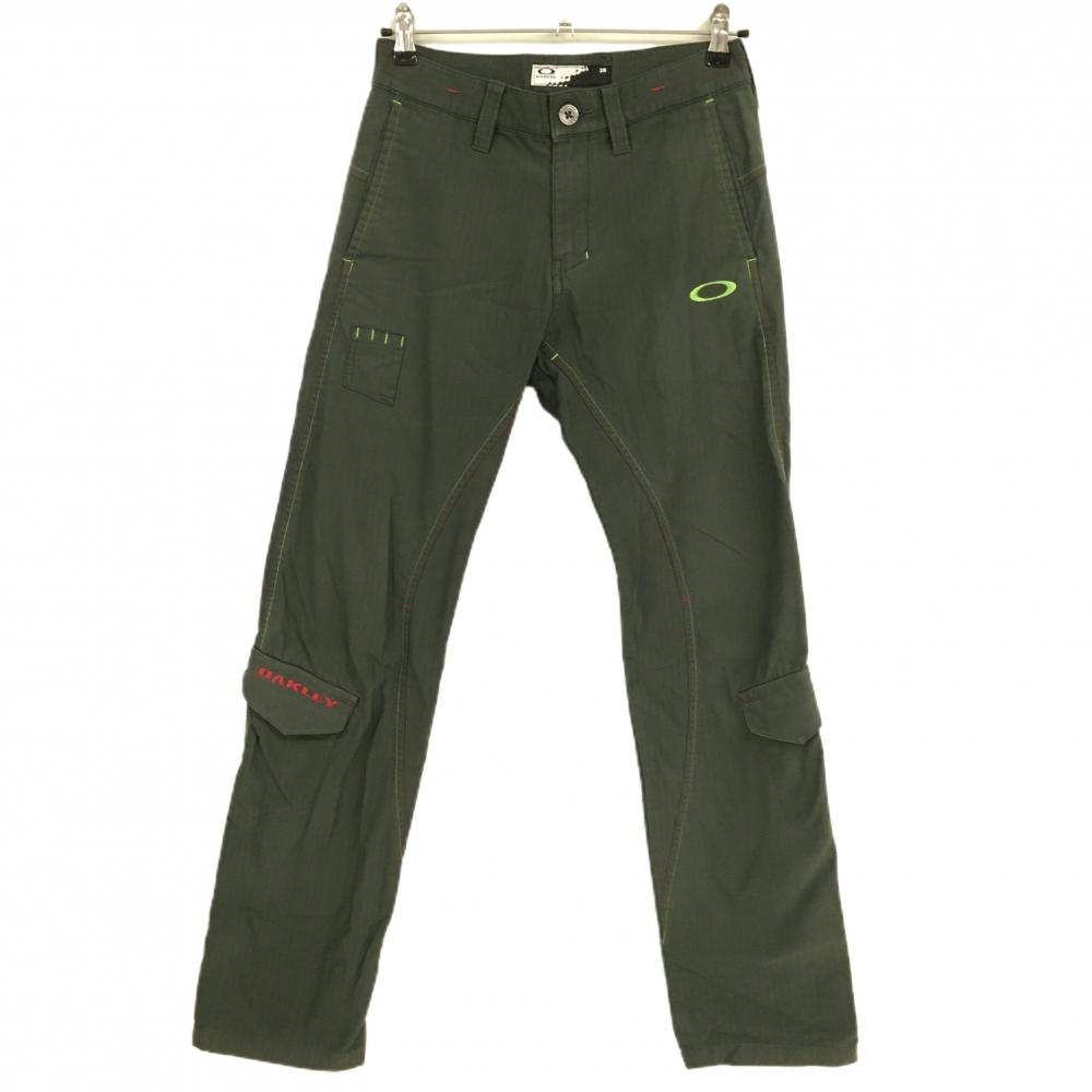 オークリー カーゴパンツ カーキ ヘリンボーン ティー装着可 メンズ 30 ゴルフウェア Oakley