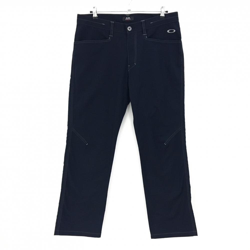 【超美品】オークリー パンツ 黒 ステッチグレー ストレッチ  メンズ 34 ゴルフウェア Oakley
