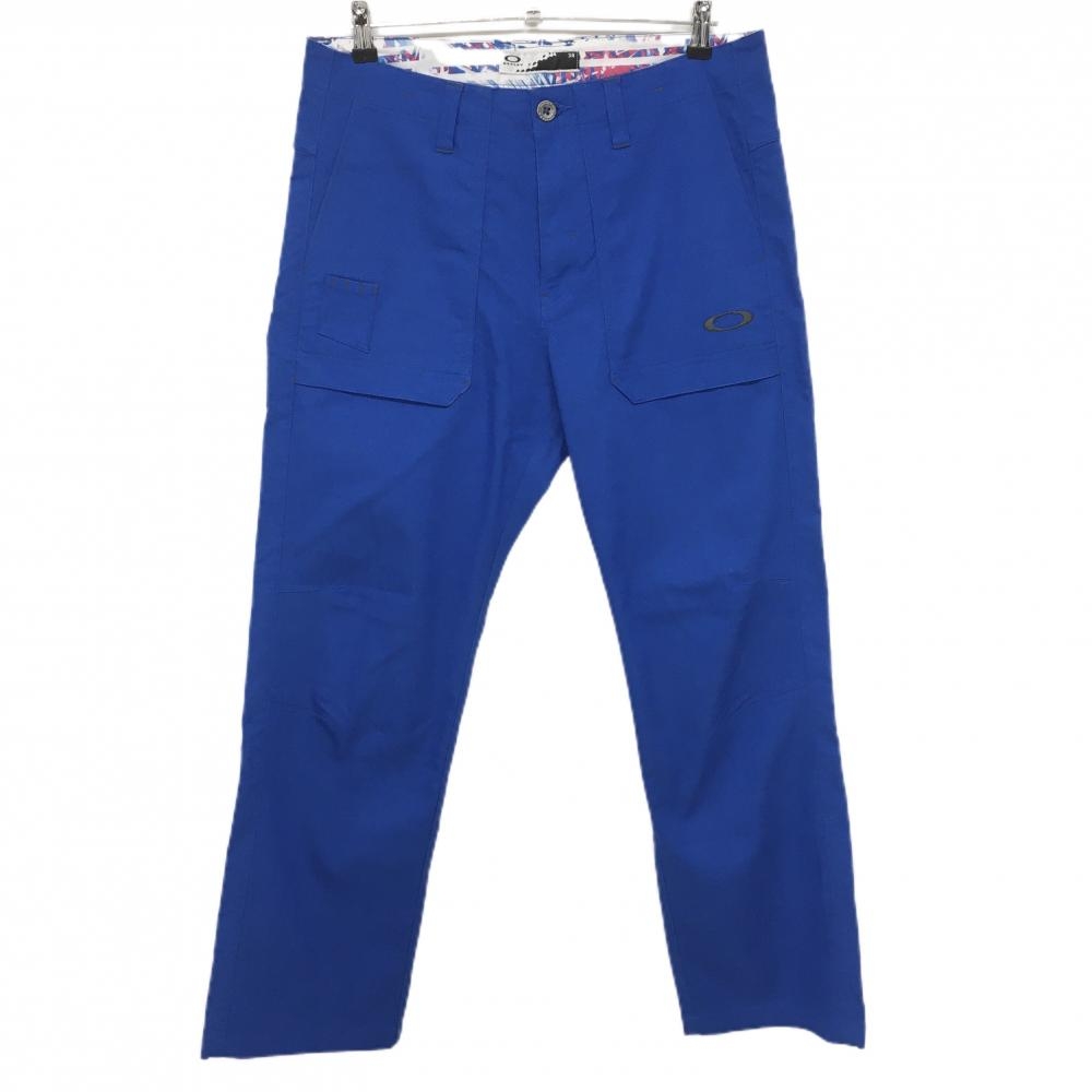 【超美品】オークリー パンツ ブルー ティー装着可 ストレッチ メンズ 34 ゴルフウェア Oakley