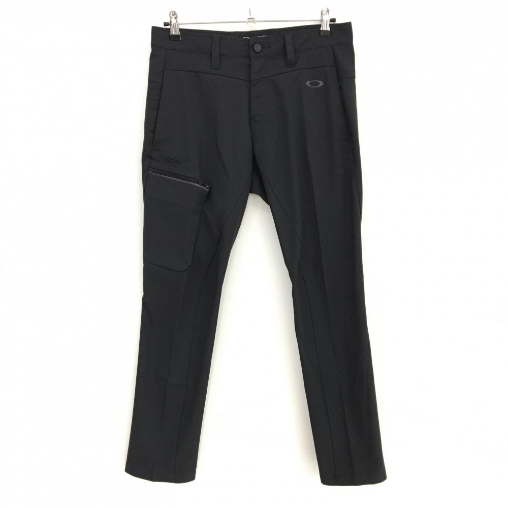 【美品】オークリー パンツ ネイビー ロゴ偏光パープル ストレッチ メンズ 32 ゴルフウェア Oakley