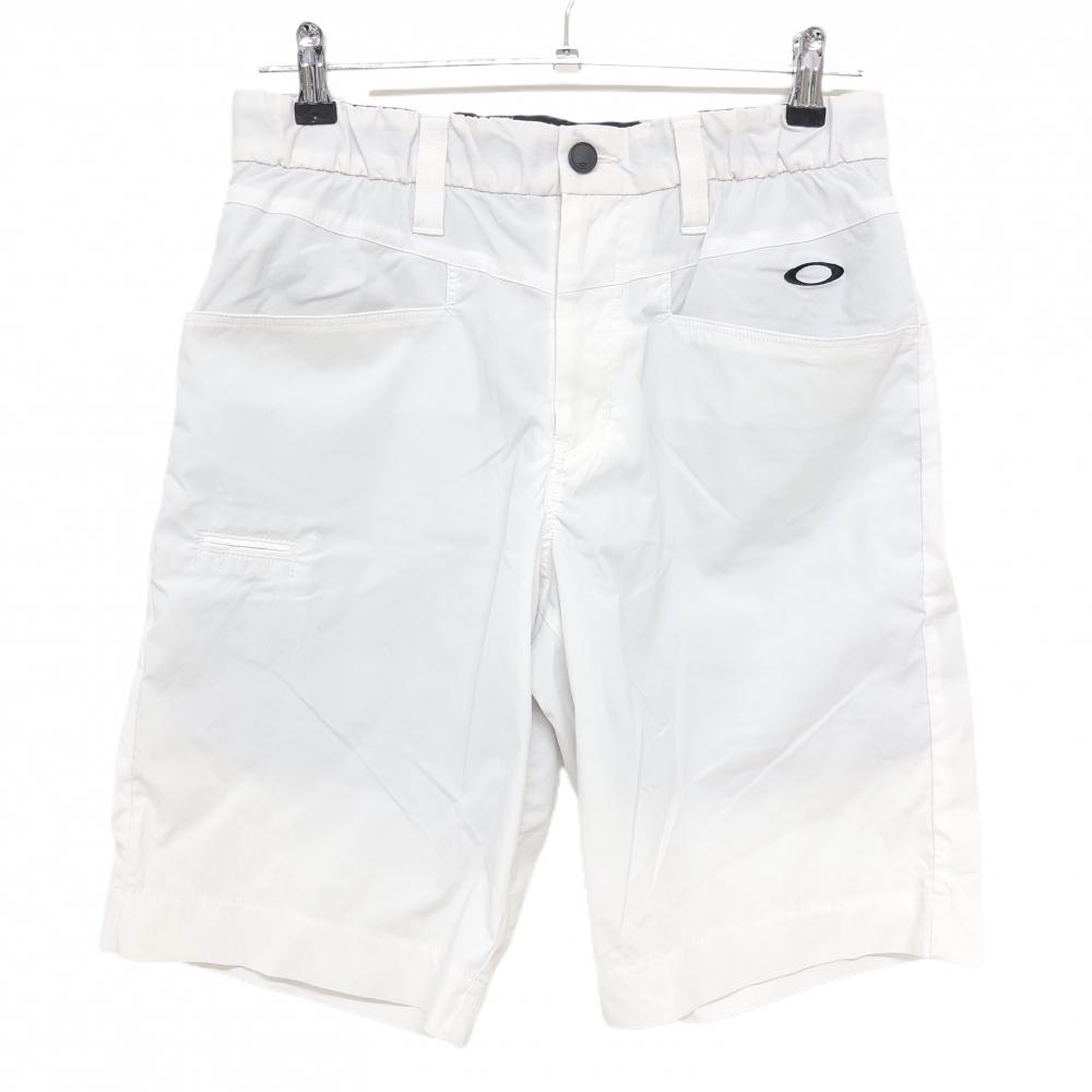 オークリー ハーフパンツ 白 ロゴ刺しゅう  メンズ L ゴルフウェア 2023年モデル Oakley