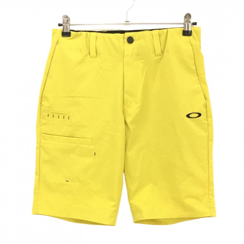 オークリー ハーフパンツ イエロー ウエスト内側ゴム ティー装着可  メンズ M ゴルフウェア 2023年モデル Oakley