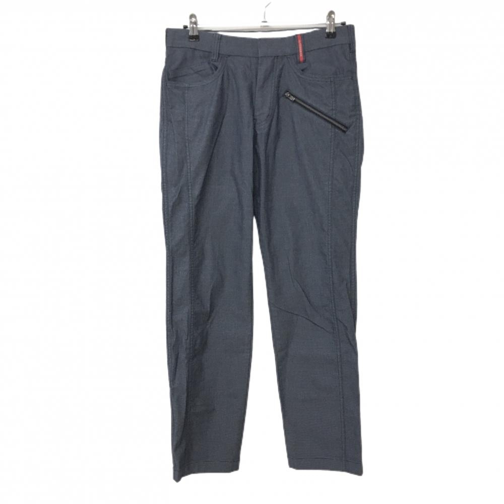 【超美品】カッターアンドバック パンツ ネイビー 地模様 複数ポケット ストレッチ メンズ 79 ゴルフウェア CUTTER＆BUCK