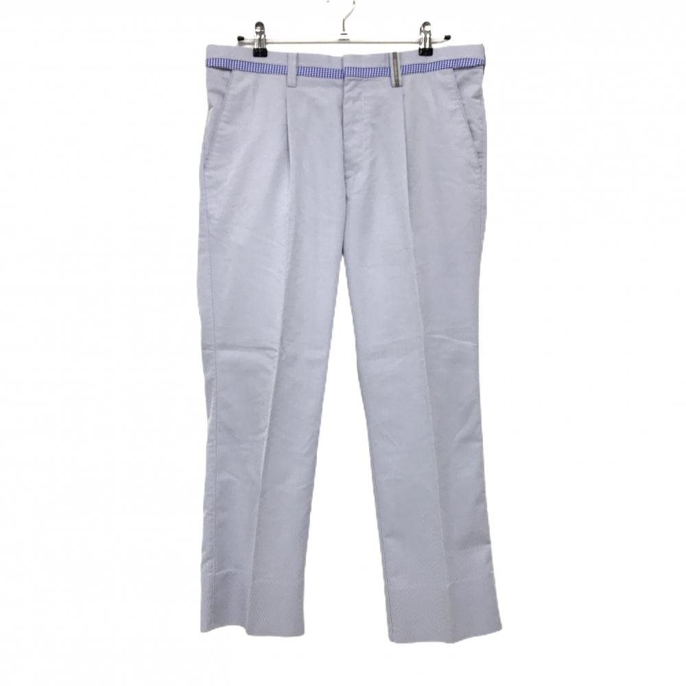 カッターアンドバック パンツ グレー系 細ストライプ ウエスト一部チェック風  メンズ 88 ゴルフウェア CUTTER＆BUCK