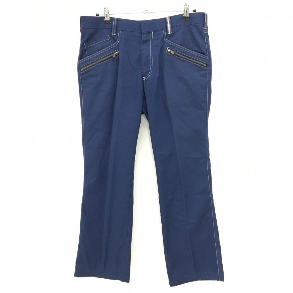 【美品】カッターアンドバック パンツ ネイビー 綿混 ファスナーポケット  メンズ 88 ゴルフウェア CUTTER＆BUCK