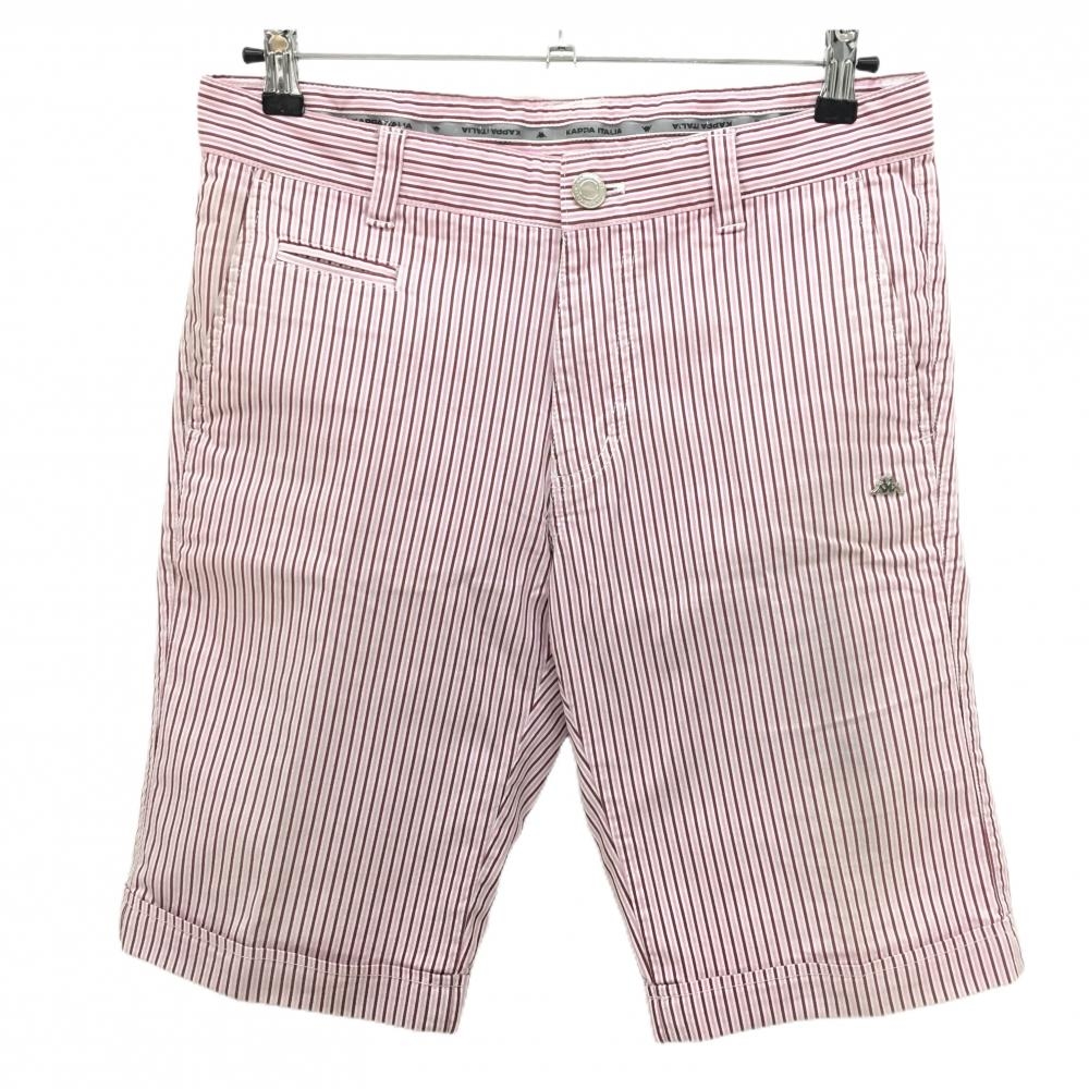 カッパ ハーフパンツ ピンク×ボルドー ストライプ ストレッチ  メンズ 79 ゴルフウェア Kappa