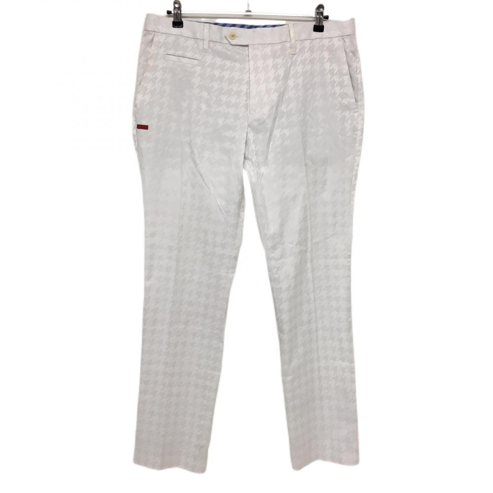 キャロウェイ レッドレーベル パンツ 白 千鳥格子織生地 ティー装着可  メンズ 3L ゴルフウェア 大きいサイズ Callaway