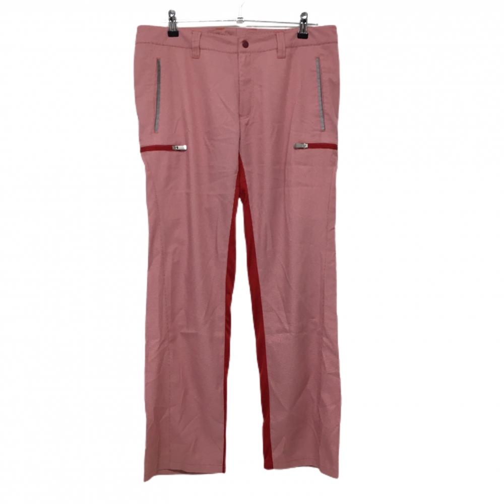 【美品】キャロウェイ パンツ レッド×白 織生地 薄手 ストレッチ メンズ LL ゴルフウェア Callaway