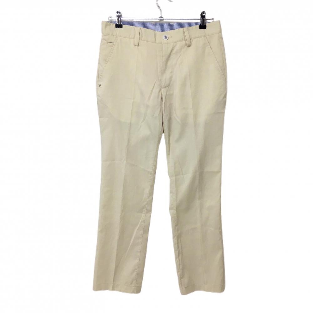 キャロウェイ パンツ アイボリー 斜めストライプ織生地 薄手  メンズ M ゴルフウェア Callaway