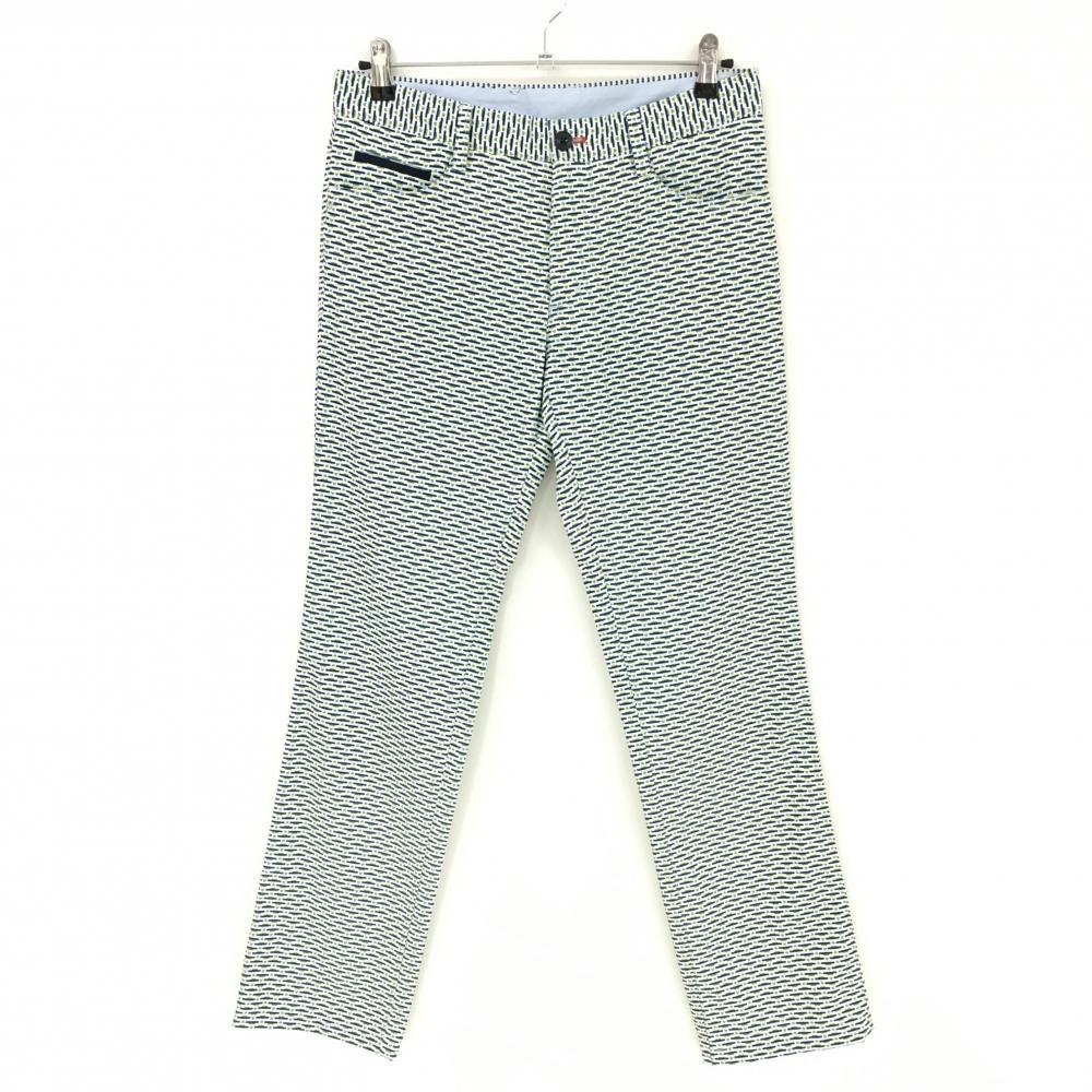 【超美品】キャロウェイ パンツ 白×ネイビー×イエロー 総柄 メンズ M ゴルフウェア Callaway