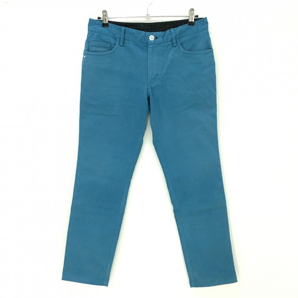 キャロウェイ パンツ ブルー 表微起毛 ヒップ刺しゅう メンズ L ゴルフウェア Callaway