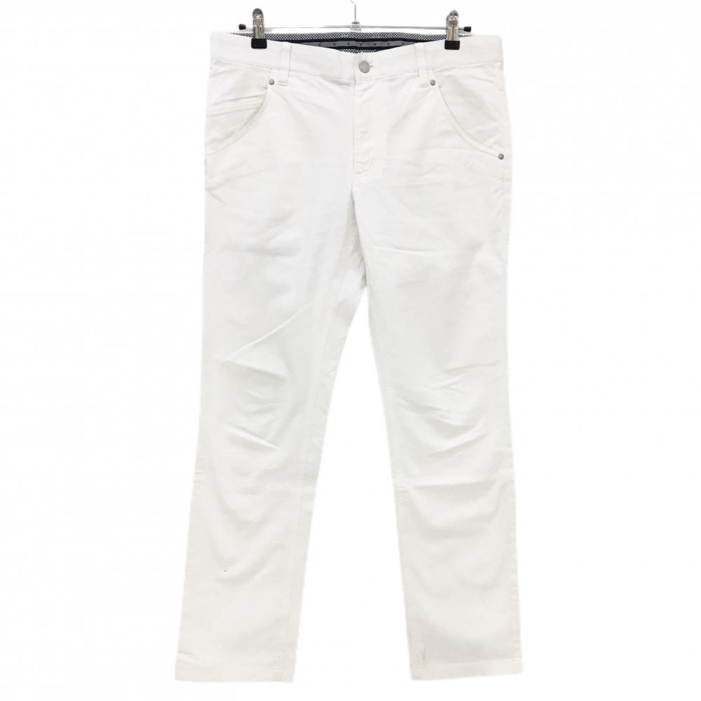 キャロウェイ パンツ 白 無地 後ろエッフェル塔刺しゅう メンズ LL ゴルフウェア Callaway