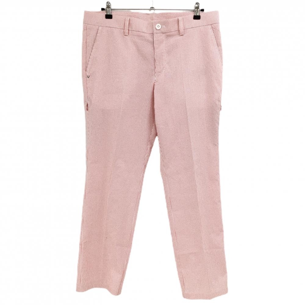 キャロウェイ パンツ レッド×白 ストライプ 立体ロゴ サッカー生地 メンズ 3L ゴルフウェア Callaway