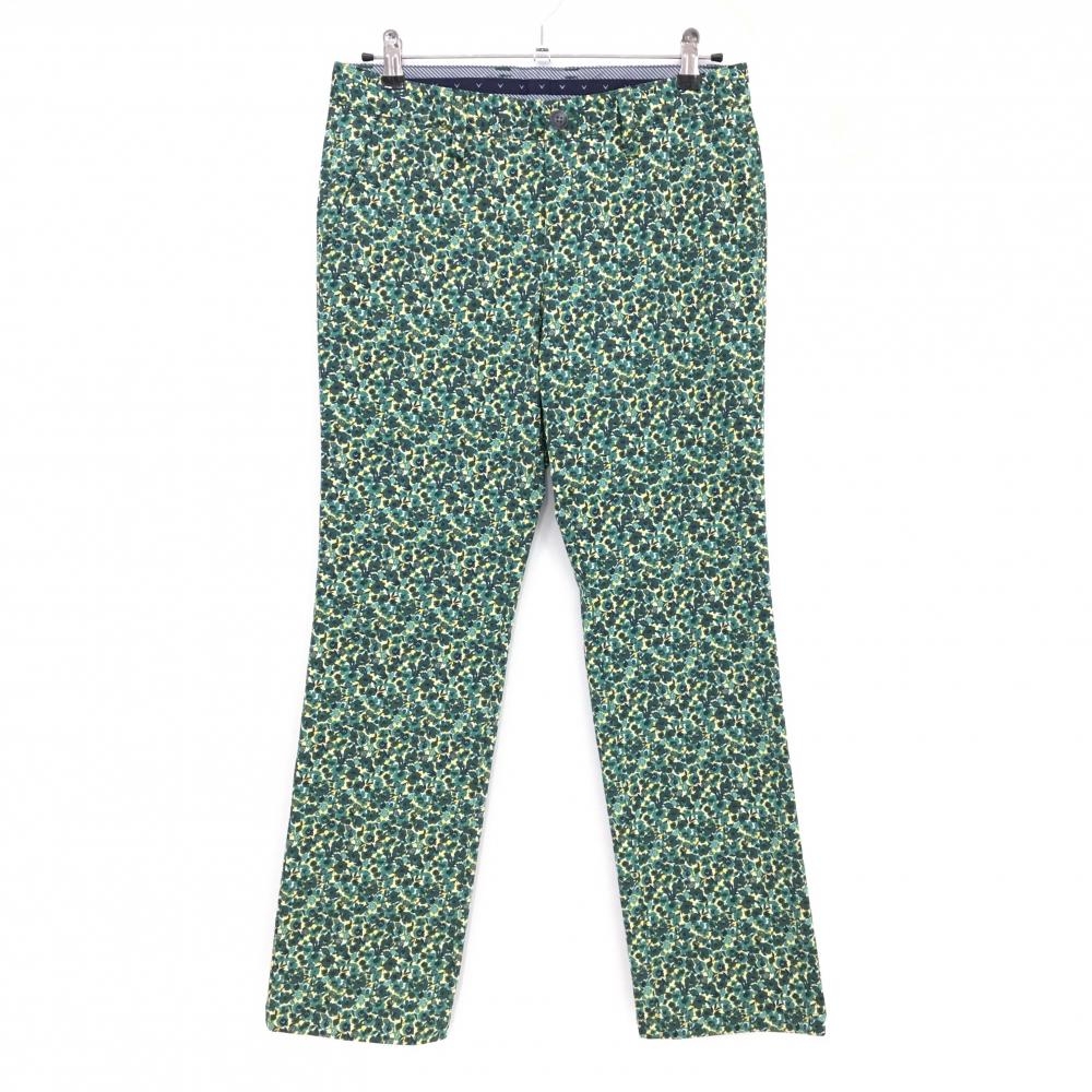 【美品】キャロウェイ パンツ グリーン×イエロー 花柄 バックロゴ  メンズ M ゴルフウェア Callaway