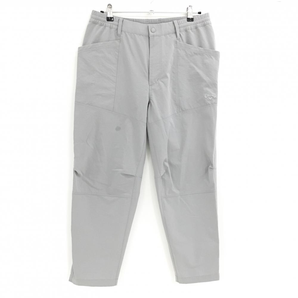 【美品】キャロウェイ パンツ グレー ウエスト一部ゴム 調整紐 メンズ LL ゴルフウェア Callaway